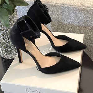 JESSICA SIMPSON Black Suede High Heel